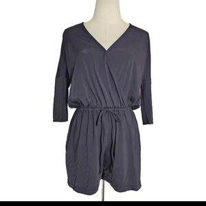 Kardashian Kollection Black Longsleeve Sexy Flowy Summer Medium Romper Jumpsuit